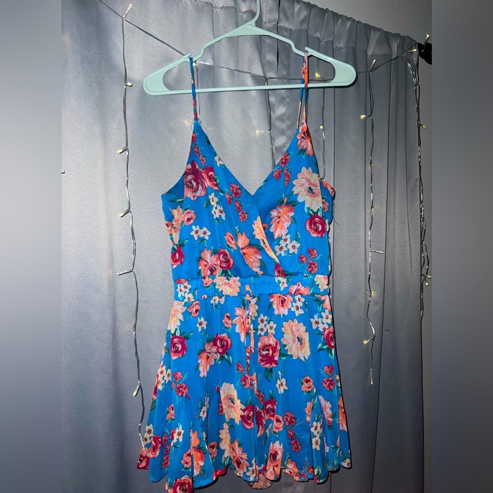 Francesca’s Floral Flare Romper